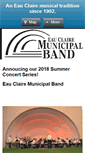 Mobile Screenshot of eauclairemunicipalband.org